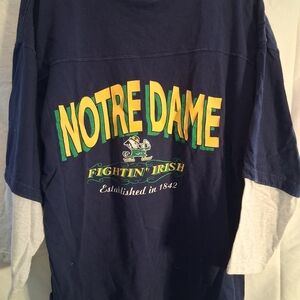 Notre Dame Fighting Irish Navy & Yellow Long Sleeve Tee